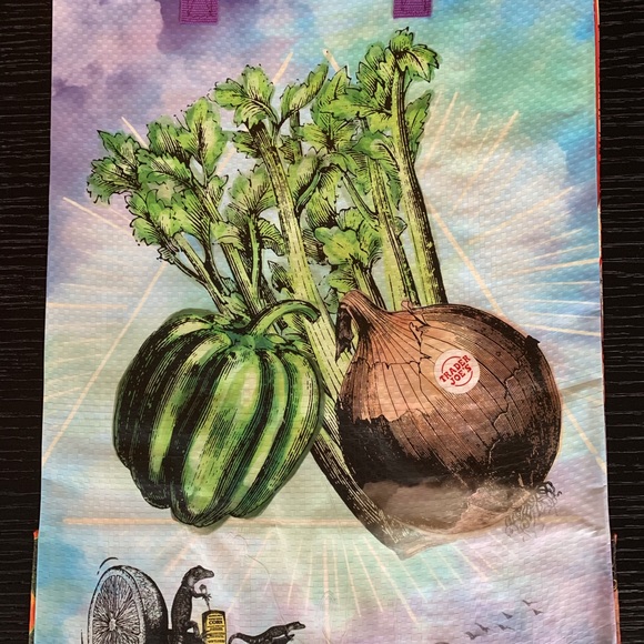 2 VERY BRUISED Trader Joe’s  reusable bags / totes Louisiana - Picture 3 of 4